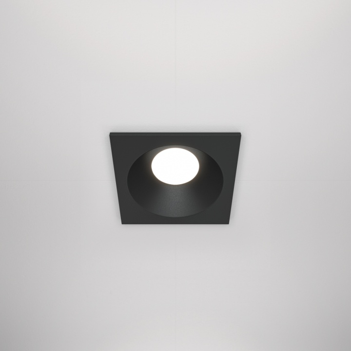 Spot incastrat Zoom - L 8.5 x l 8.5 cm, Negru, GU10 - Img 2