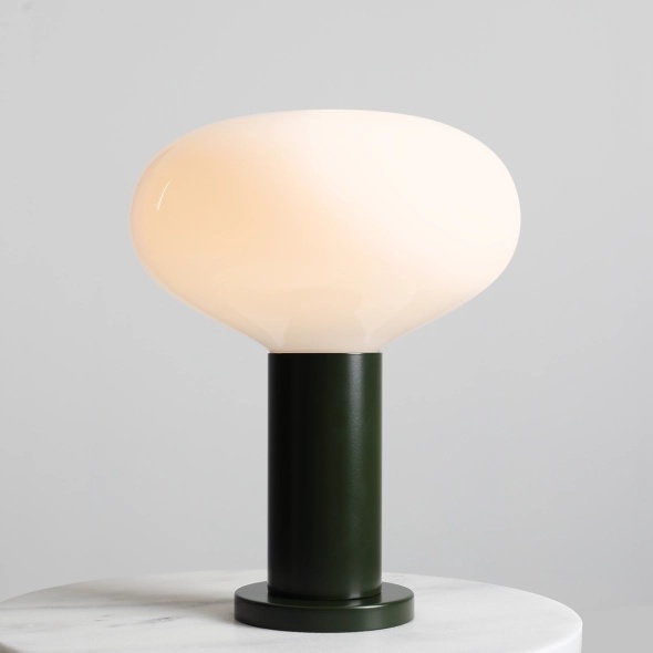 Veioză Flo 26 cm 1xE14 - Verde mușchi - Img 3