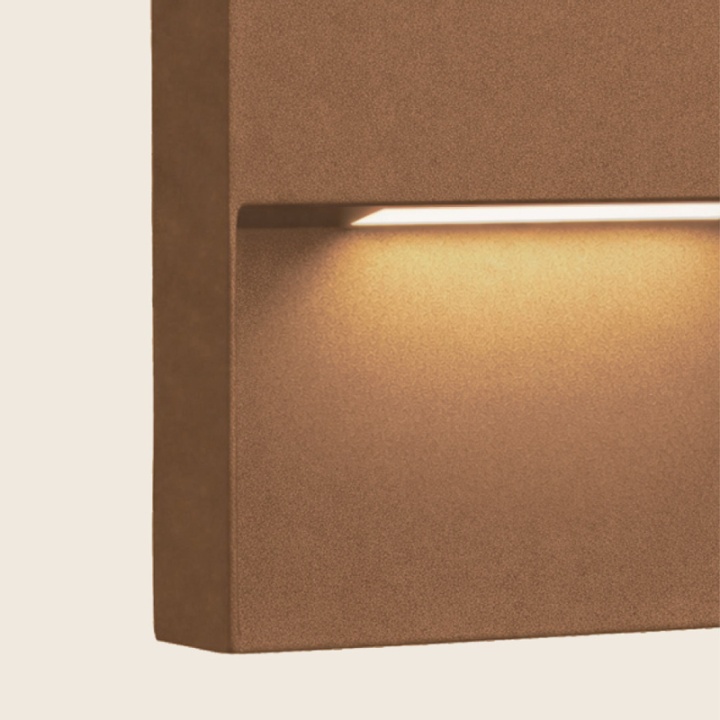 Aplică de exterior Nox E241-27 LED 6W 2700K/3000K – cafeniu texturat aluminiu - Img 3