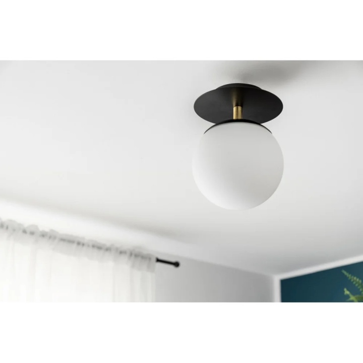 Aplică de perete PLAAT C black with brass IP44, negru / auriu - Img 3