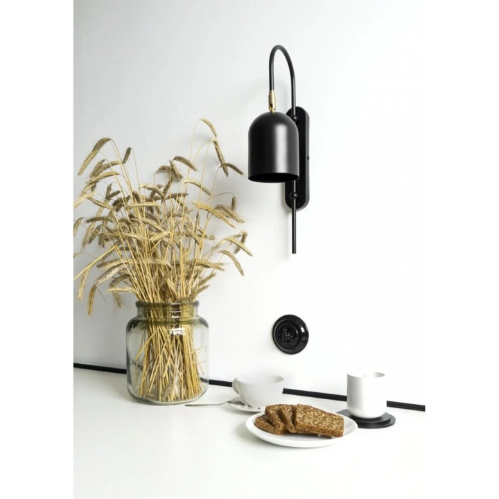 Aplică de perete TAKU black, negru / auriu - Img 2