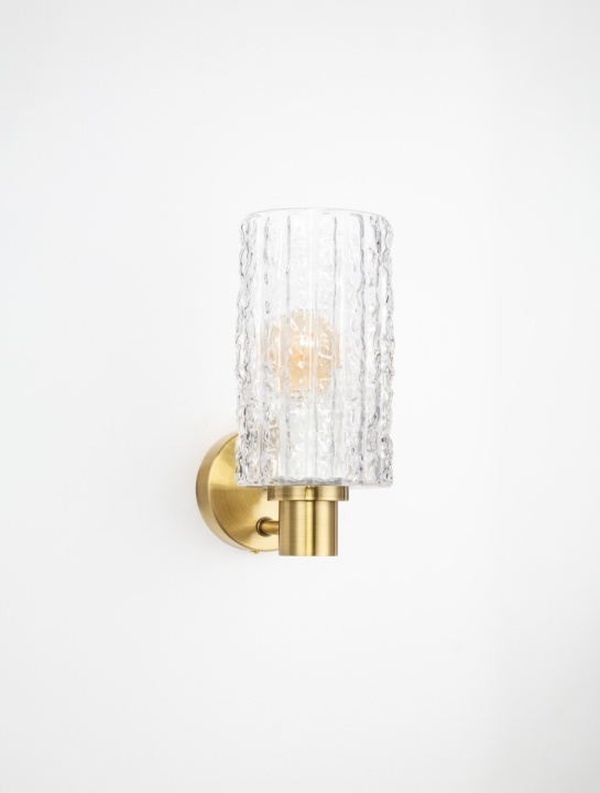 Aplica perete decorativa Certa Transparent / Auriu 12,5 x 17,5 x 25,5 cm - Img 3