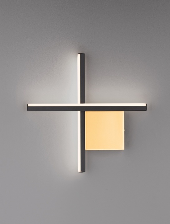 Aplica perete decorativa Cross Negru / Auriu periat 30 x 4 x 30 cm - Img 3
