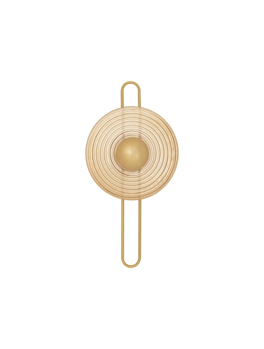 Aplica perete decorativa Nous Auriu / Chihlimbar 30 x 8 x 60 cm - Img 2