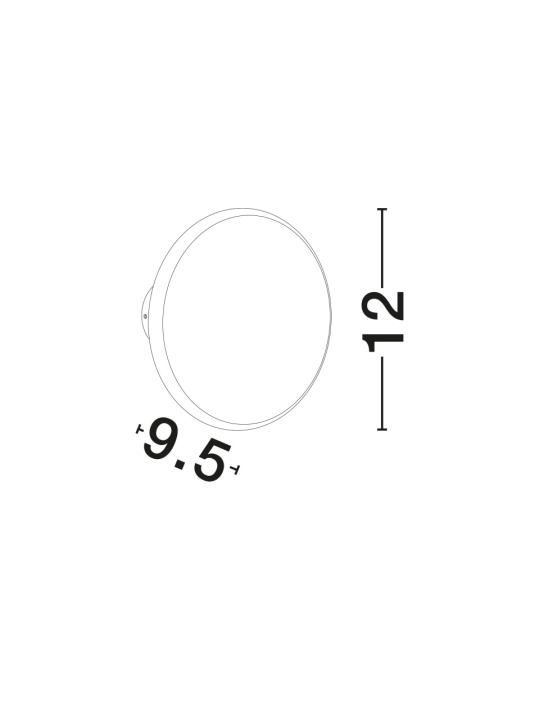 Aplica perete decorativa Onut Alb Ø12 x 9,5 cm - Img 5