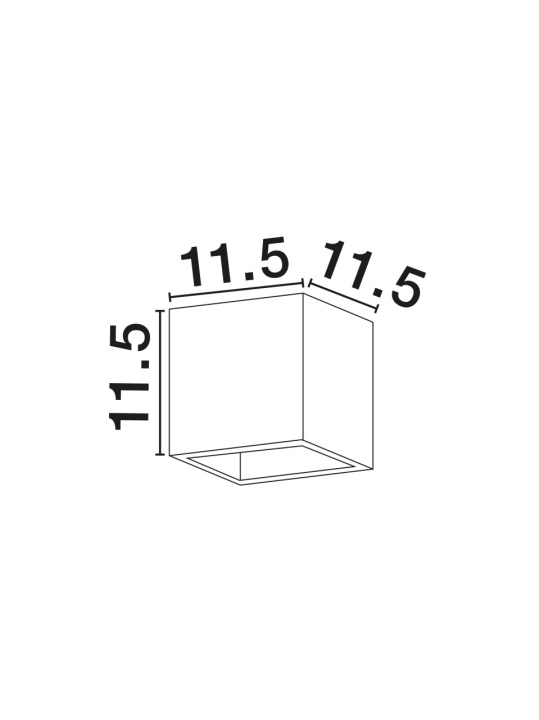 Aplica perete decorativa Sandro Alb 11,5 x 11,5 x 11,5 cm - Img 2