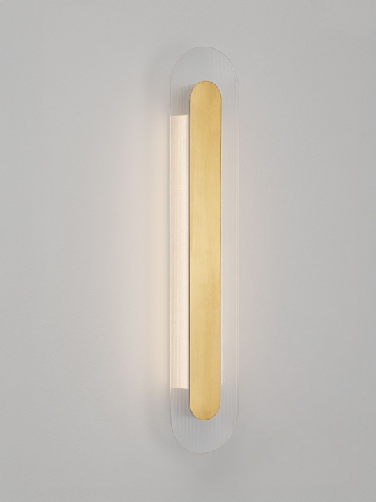 Aplica perete decorativa Vetrio Auriu / Transparent 14 x 6,5 x 70 cm - Img 4