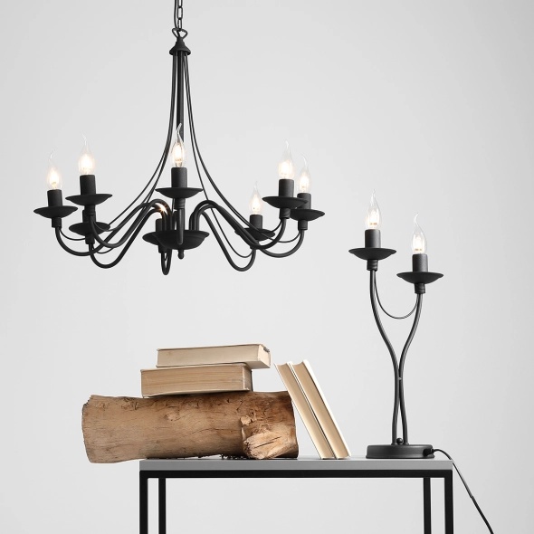 Candelabru Róża 65 cm 8xE14 - Alb - Img 3