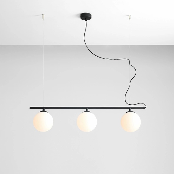 Corp de iluminat suspendat Beryl 80 cm 3xE14 - Negru - Img 4