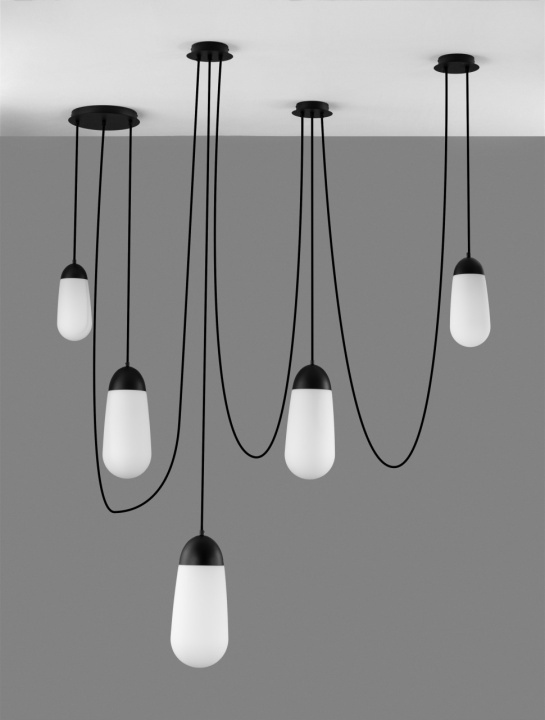 Corp de iluminat suspendat Blaky Opal / Negru Ø170 x H 300 cm - Img 3
