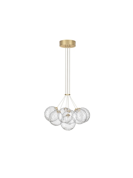 Corp de iluminat suspendat Blazik Transparent / Auriu Ø42 x H 200 cm - Img 2