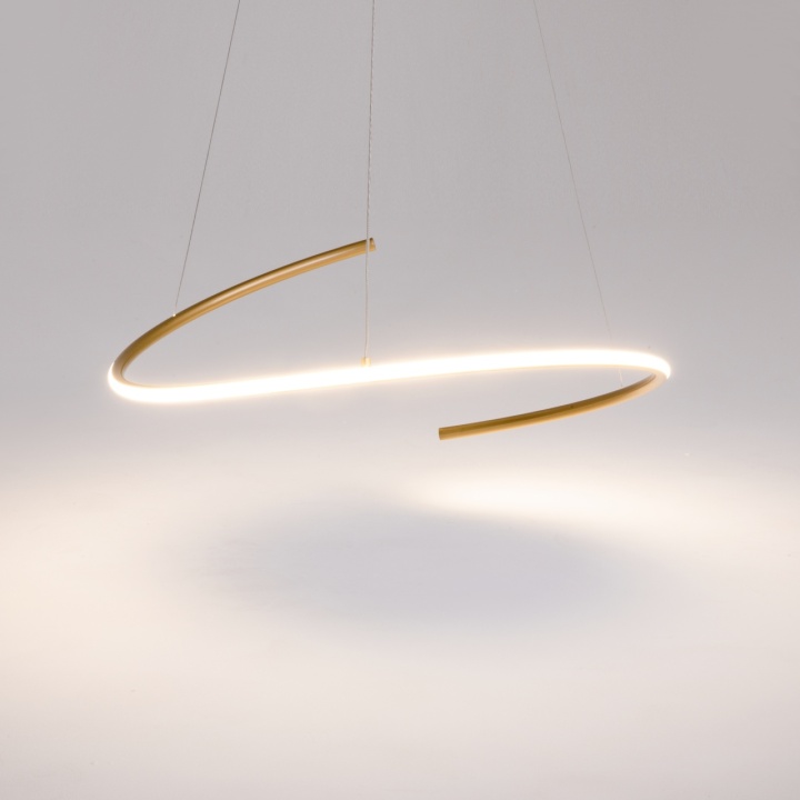 Corp de iluminat suspendat Curve Ø 60 cm - Auriu - Img 4