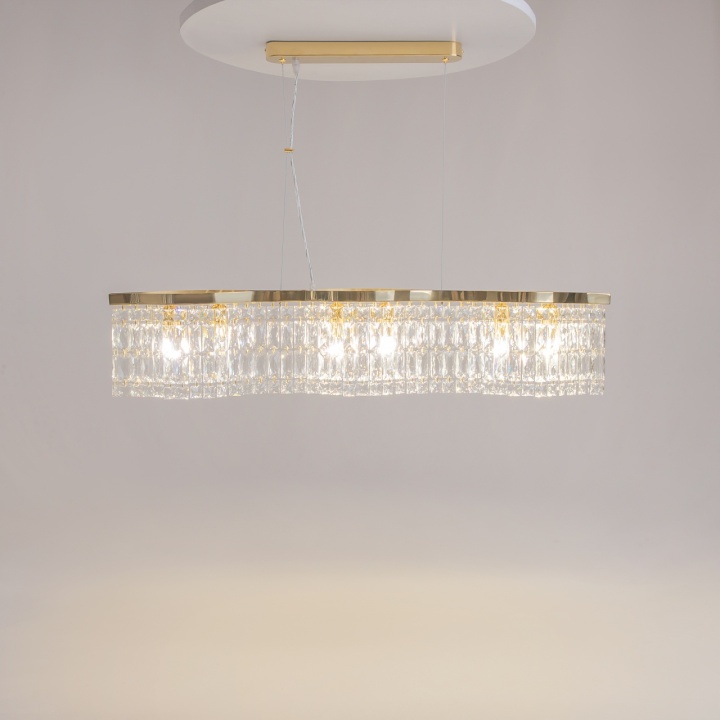 Corp de iluminat suspendat Dune L 12.3 x l 93 cm E14 - Auriu - Img 2