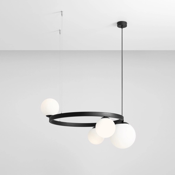 Corp de iluminat suspendat Garda 73 cm 3xE14 / E27 - Negru - Img 3