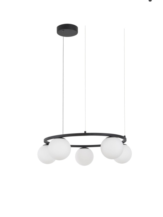 Corp de iluminat suspendat Joline Opal / Negru Ø50 x H 155 cm - Img 2
