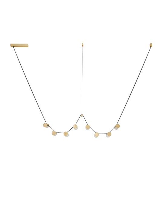 Corp de iluminat suspendat Luma Alama antichizata 197,3 x 22,4 x 160 cm - Img 2