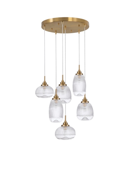 Corp de iluminat suspendat Mond Transparent / Auriu Ø51 x H 120 cm - Img 2