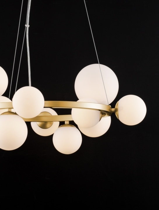 Corp de iluminat suspendat Odillia Opal / Gold Matt Ø65 x H 120 cm - Img 5