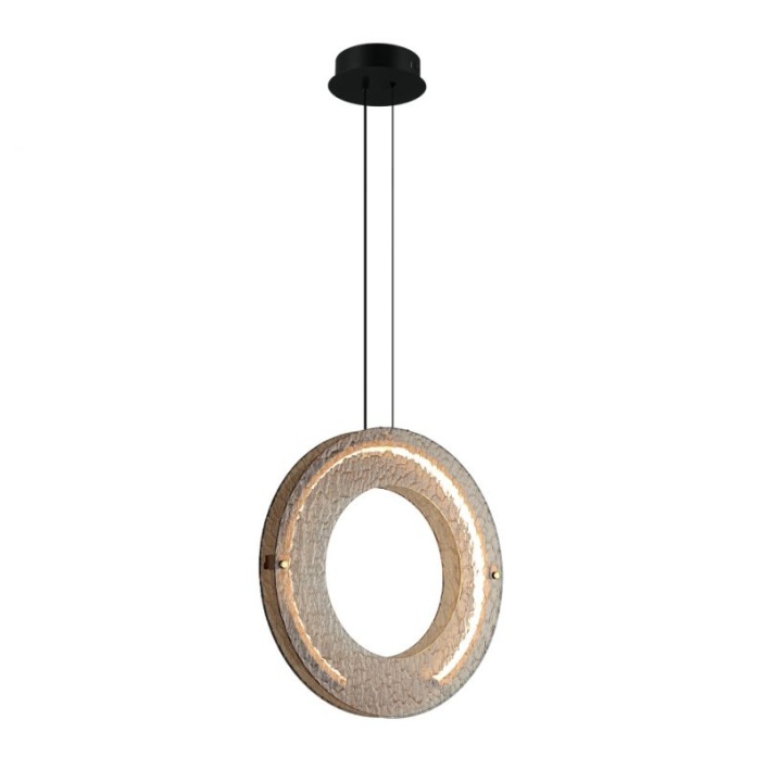 Corp de iluminat suspendat Tamara - Negru / Bronz / Transparent - Img 2
