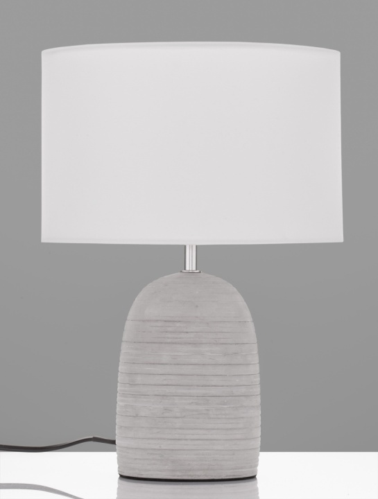 Lampa de masa Chempo Gri / Alb Ø25 x H 35 cm - Img 3