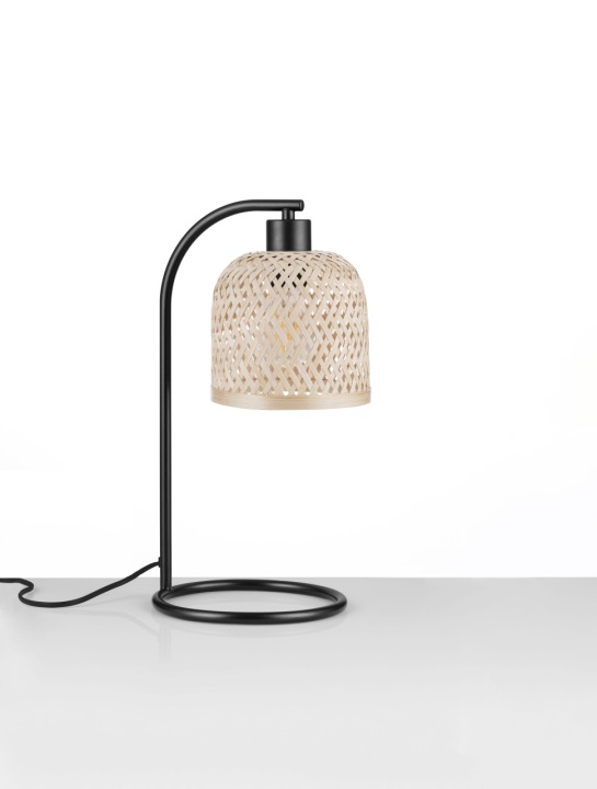 Lampa de masa Intra Negru / Natural Ø20 x H 41 cm - Img 3