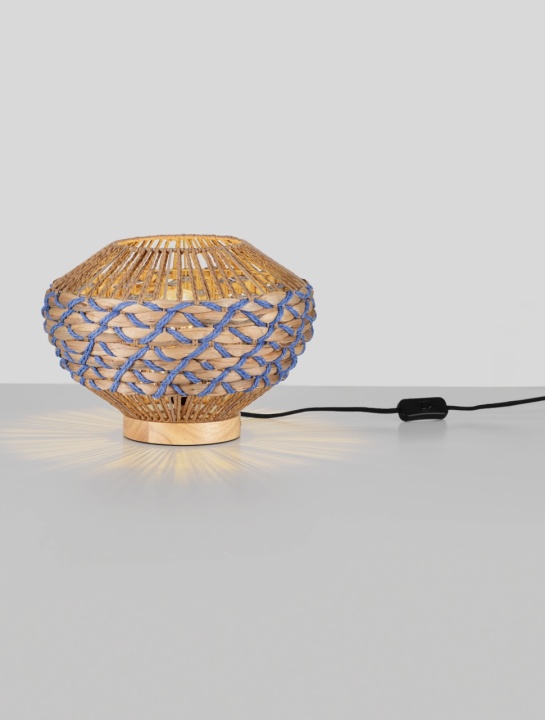 Lampa masa / veioza Μαpi Natural / Blue Ø31 x H 24 cm - Img 4