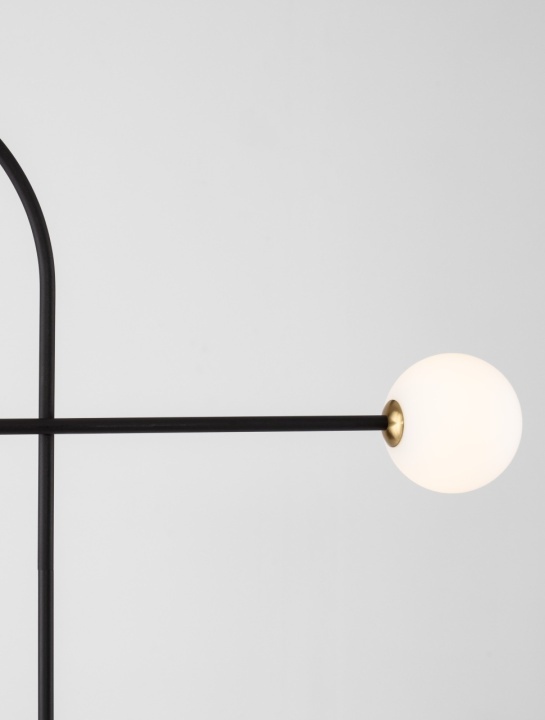 Lampadar Dedalo Negru / Opal 74 x 12 x 150 cm - Img 5