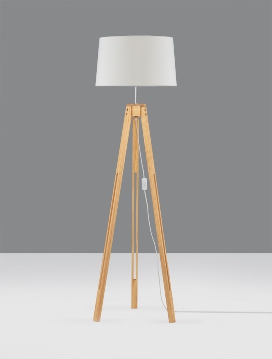 Lampadar Le Roy Natural / Alb Ø50 x H 145 cm - Img 3