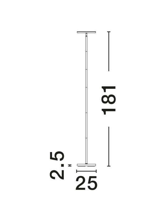 Lampadar Sinkro Alb Ø25 x H 181 cm - Img 4