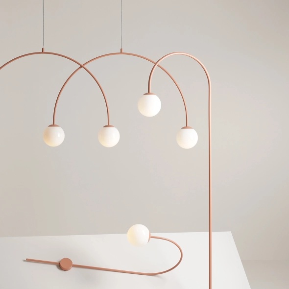 Lampadar Una 1xE14 - Coral - Img 2