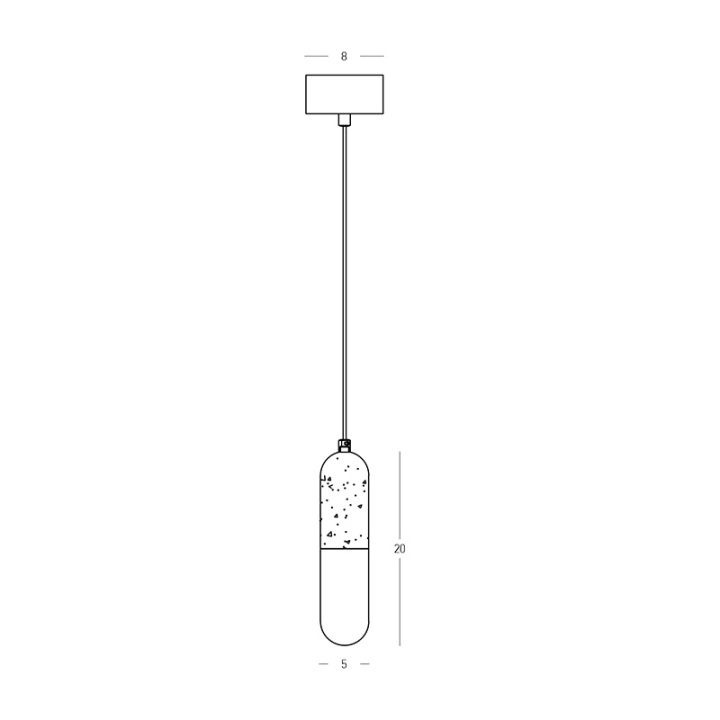 Pendul Alabaster LED 3000K - Alamă, Natural - Img 4