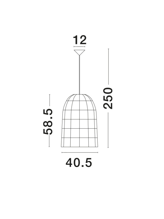 Pendul Aurora Alb Ø40 x H 250 cm - Img 2