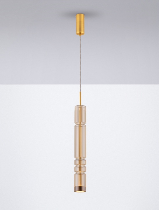 Pendul Bento Cognac / Auriu Ø8 x H 180 cm - Img 4