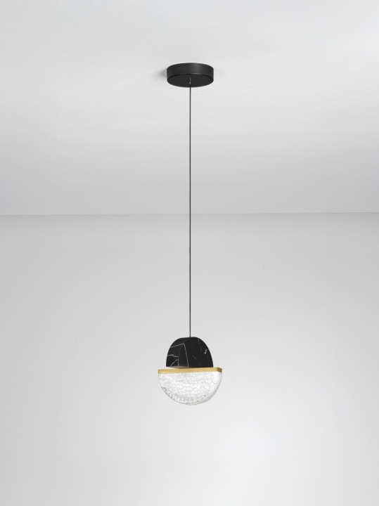 Pendul Dorin Negru / Auriu / Alb / Transparent Ø16 x H 200 cm - Img 3