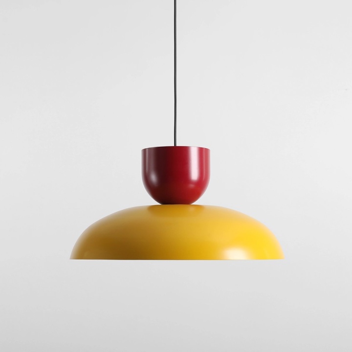 Pendul Ella 47 cm 1xE27 - Muștar + Roșu vin - Img 2