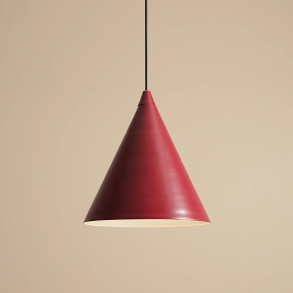 Pendul Form 24 cm 1xE27 - Roșu vin - Img 3