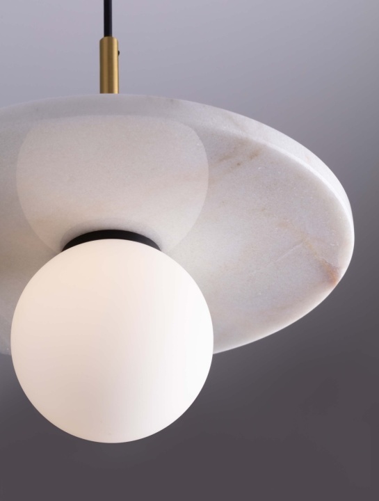 Pendul Idor Opal / Alb / Negru Ø30 x H 185 cm - Img 5