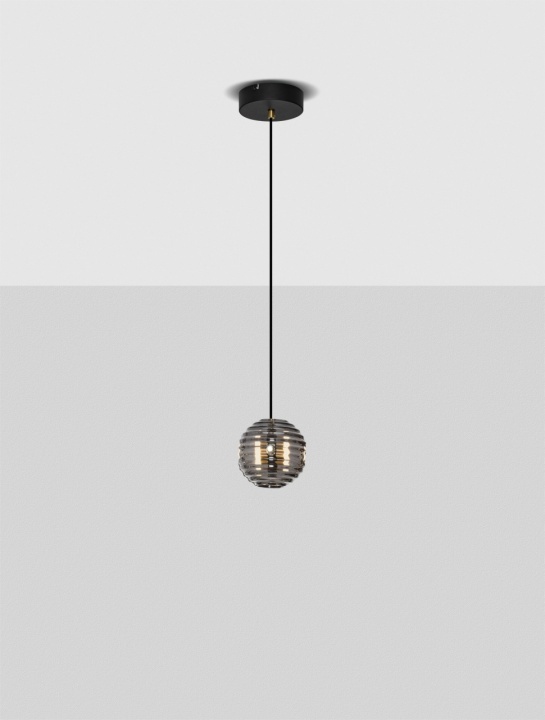 Pendul Las Negru / Auriu / Gri Ø15 x H 145 cm - Img 4