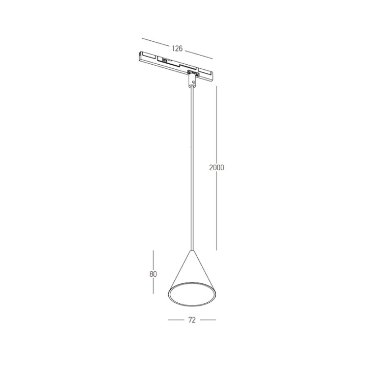 Pendul pentru sina magnetica 5mm Minima - 6W, 3000K, Negru mat - Img 4