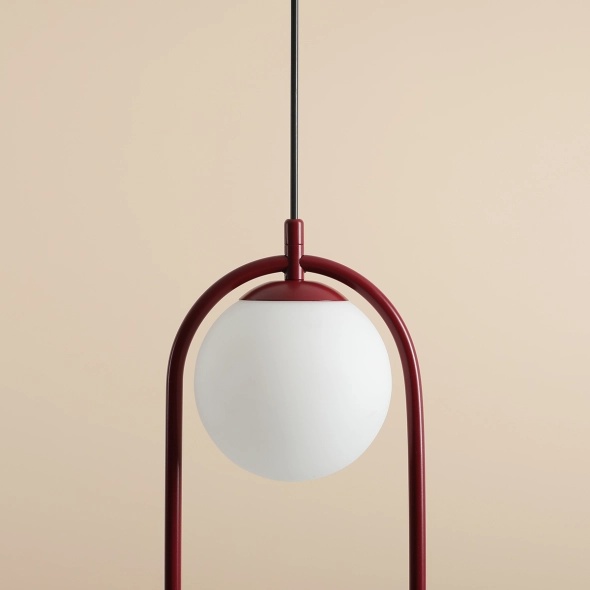 Pendul Riva 18,5 cm 2xE14 - Roșu vin - Img 2