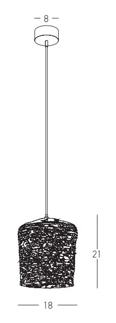 Pendul Spiga Naturale LED integrat - Negru, Natural - Img 4