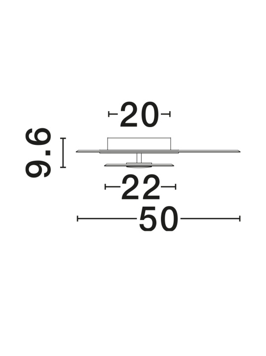 Plafoniera Copo Auriu Ø50 x H 9,6 cm - Img 2