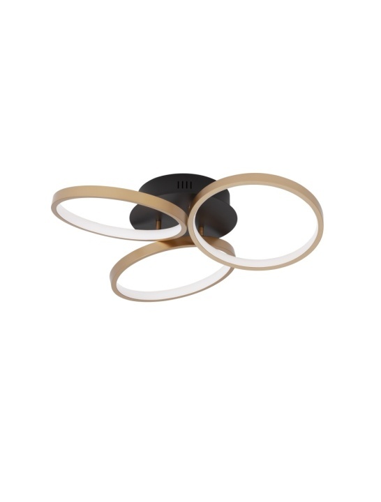 Plafoniera Elize Negru / Auriu Ø55 x H 12 cm - Img 3