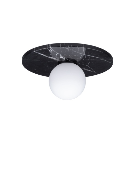 Plafoniera Idor Opal / Negru Ø30 x H 15,5 cm - Img 2