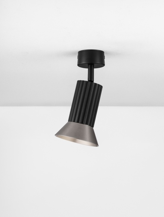 Plafoniera Luvia Bronz / Negru Ø9,5 x H 19,5 cm - Img 5