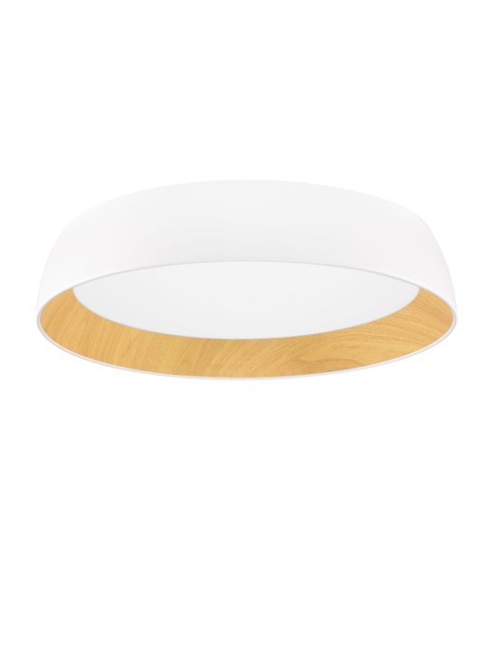 Plafoniera Sigi Alb / Lemn Ø60 x H 12 cm - Img 2