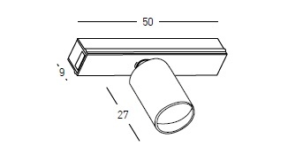 Proiector EYES LED 1 Sina magnetica 11mm Mini Surface - D:1, 1.5W, 3000K, Negru - Img 6