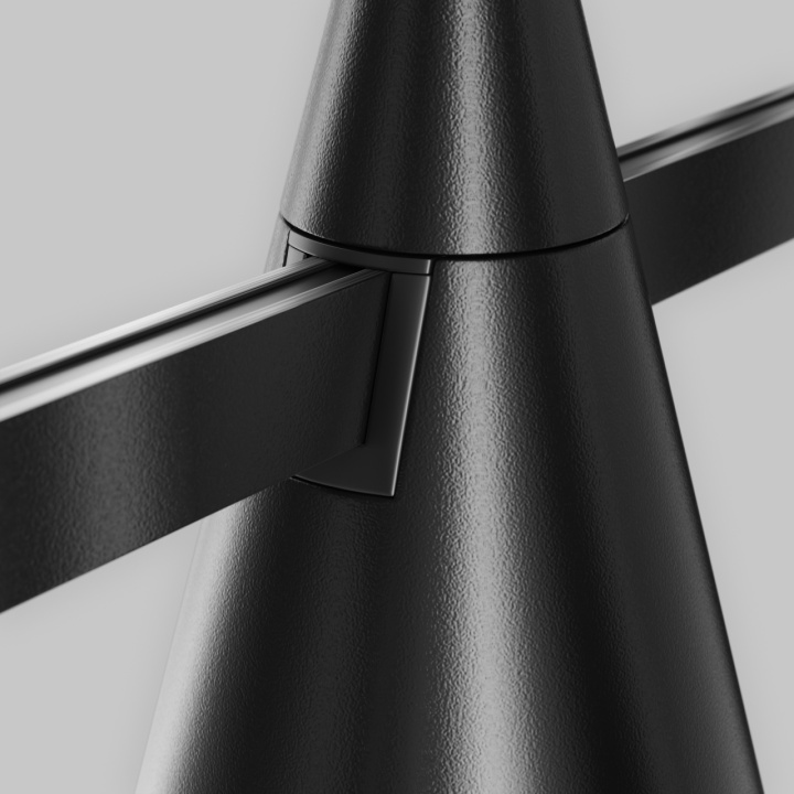 Proiector pentru sina Sistem Flarity - Ø 7 cm, 3000K Negru - Img 4