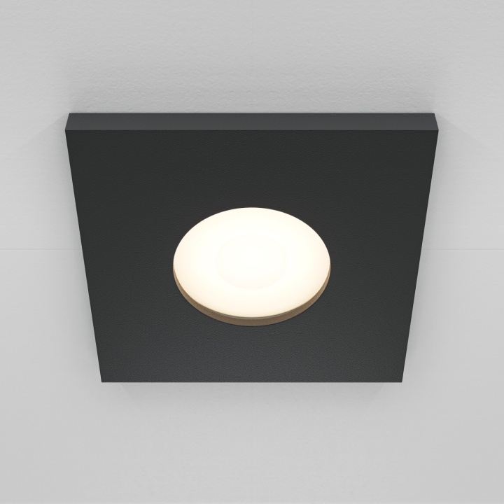Spot incastrat Stark - L 8.4 x l 8.4 cm, Negru, GU10 - Img 2