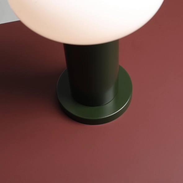 Veioză Flo 19 cm 1xE14 - Verde mușchi - Img 2